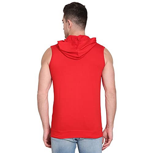 Image of Solid Men Hooded Neck Grey T-Shirt