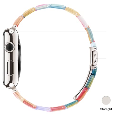Image of Light House Apple Watch Bands-Fashion Lightweight Resin iWatch Bands for Women Men 38mm /40mm /41mm /42mm(Series 11 10), 49mm /46mm /45mm /44mm /42mm(S 3 2 1), Compatible with Apple Watch Series 11 SE 10 9 8 7 6 5 4 3 Ultra