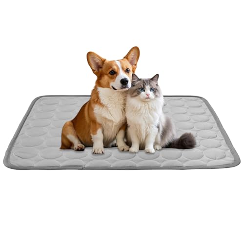 Ajuanbazha Tappetino Refrigerante per Cani e Gatti, Tappetino Rinfrescante Estivo Autorinfrescante, Lavabile e Antigraffio, Perfetto per Animali di Piccola, Media e Grande Taglia per Casa, Cucce o Via
