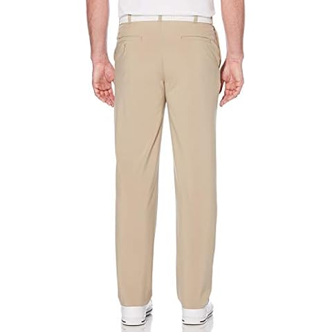 Ben Hogan Men's Performance Active Flex Waistband Flat-Front Pants - brown - 32W x 32L Cover