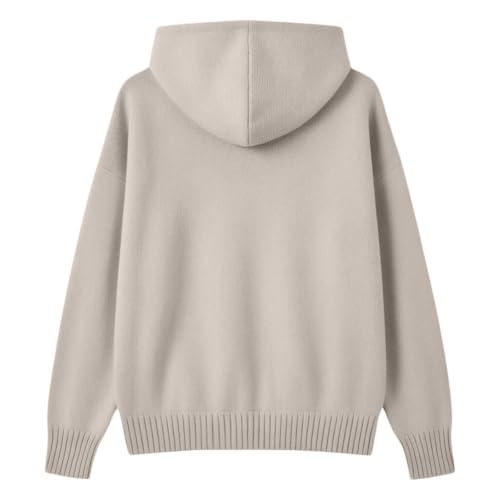 Sweaters for Women Oversized Knit Hooded Sweater Warm Cozy Pullover Tops - image 4