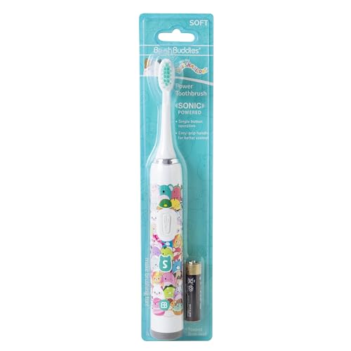 Brush Buddies Squishmallows Sonic Toothbrush Ultra Soft Bristles Electric Toothbrush for Adults Gentle Sonic Cleaning with Cute Character Design Ideal for Daily Oral Care Routine