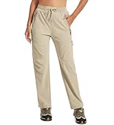 AIRIKE Women's Hiking Cargo Pants Lightweight Quick Dry Joggers Sweatpants Casual Work Travel Out...
