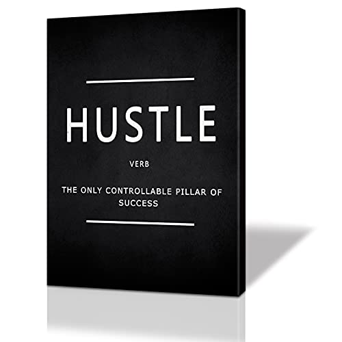 Hustle Wall Art Motivational Quotes Wall Art Decor for Office