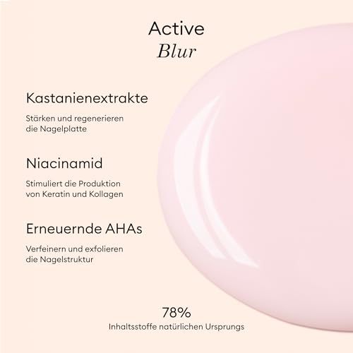 Manucurist Active Blur™ Nagellack – Weichzeichnende Nagelpflege & Nagelhärter – Nagellack Schnelltrocknend mit puderrosa Matt-Finish – Pflegender Nail Polish – Für Glatte, Gestärkte Nägel – Vegan