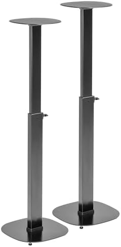 Lautsprecher Ständer 2er Set Höhenverstellbar 80-130cm - Für Regallautsprecher Bis 6kg