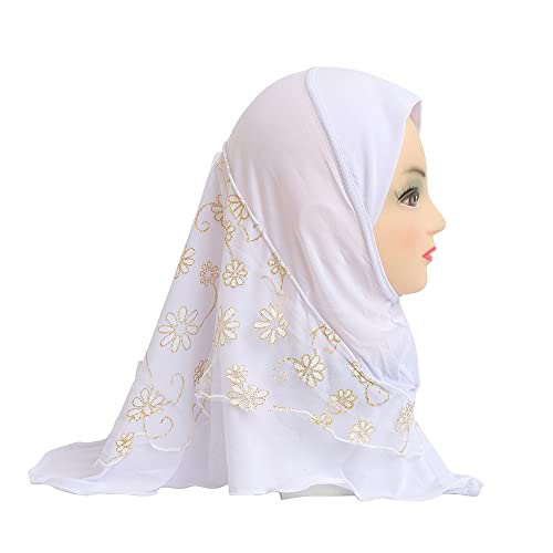 Muslim Turban Kids Hijab Islamic Girls Arab Cap One Piece Scarf for ages 2-62