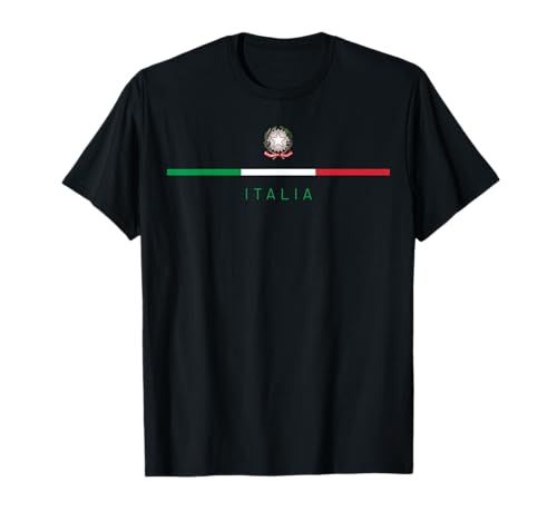 Italia National Flag Colors Italy Crest Logo Italian Roots T-Shirt