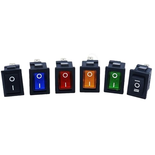 Interruptor basculante verde de 3 pines para barcos y coches, ideal para paneles KCD1 5
