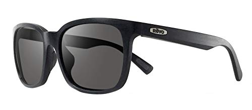 Revo Polarized Sunglasses Slater Modified Rectangle Frame 55 mm, Matte Black Frame, Graphite2