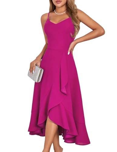 Image of DRESSTELLS Women's Cocktail Dresses, Formal Wedding Guest Graduation Party High Low Dress