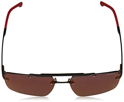 Carrera Men's 8034/Se Rectangular Sunglasses, Black/Red Mirrored, 61mm, 17mm4
