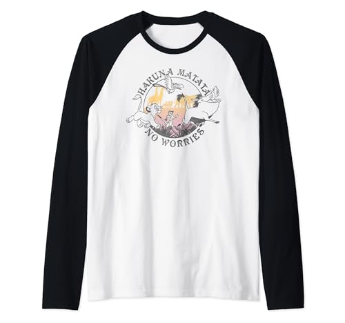 T-shirt raglan Hakuna Matata Disney Le Roi Lion vêtement manches contrastées
