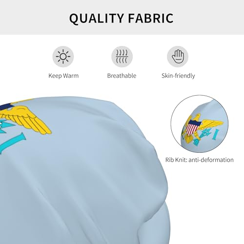 Flag of The United States Virgin Islands Children Hip Hop Knitted Hat Kids Elastic Leisure Knit Cap Warm Sleep Beanies Black3