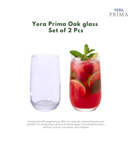 Image of Yera Prima Aqua Water /Juice /Cocktail Glass- 335 ml Each -Set of 2 pcs