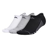 adidas Damen Superlite Stripe Ii No Show Socken (3er-Pack) Sportsocken Medium Schwarz/ Light Heather Grey/ Weiß/ Grau/ Onix/ Clear Gre