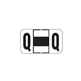 JETER COMPATIBLE 69702621 7100 Color Code Label, Permanent, Alpha'Q', 1 5/8' x 15/16', Black (Pack of 225)