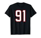 Representa tu número favorito de la suerte 91, apoya a tu superestrella favorita, celebra una edad de cumpleaños al mundo Perfecto para cumpleaños, béisbol, baloncesto, fútbol, softball, voleibol, fútbol y otros deportes de equipo. ¡Agarra uno para ti y otro para un compañero de equipo!