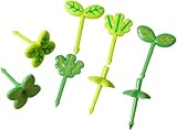 8Pcs Green Fruit Fork,Mini Leaf Food Picks for Kids Fun Toddler Tiny Fork for Sandwich, Cake,Salad, Lunch Box Bento Decor, Party Supplies Bento Boxes