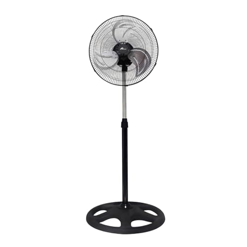 CIVELLO GLOBAL Ventilador de Pie de 18 Pulgadas, Potente Motor de 80W, Oscilación Amplia de 180°, 3 Velocidades, Altura de 125 cm, Ventilador de Suelo Silencioso para Hogar, Dormitorio y Oficina.