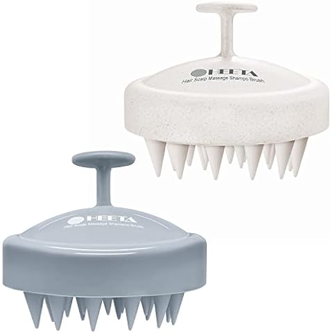 HEETA Scalp Massager for Hair Growth, Soft Silicone Bristles to Remove Dandruff and Relieve Itching, Scalp Scrubber for Hair Care Relax Scalp, Shampoo Brush for Wet Dry Hair Cover