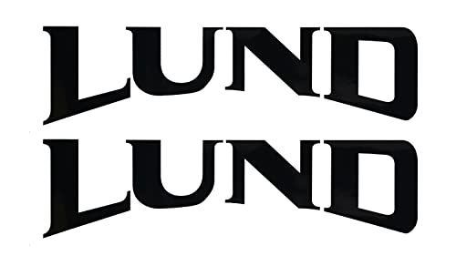 Image of Pair Set Lund Boat Decal Sticker Fit for Boat Outboard Motor (Black)