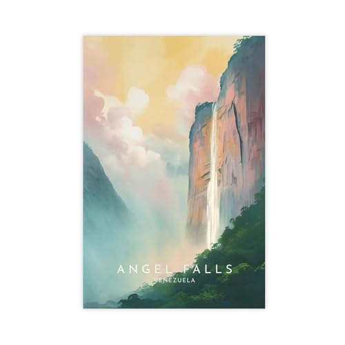 Poster Venezuela Angel Falls grand format déco chambre zen