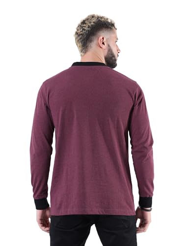 Image of fanideaz Mens Premium High Neck Henley T Shirts for Men Branded Full Sleeve Shirt for Men in Pure Cotton Casual & Formal Wear