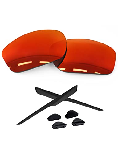 Image of 1.6MM Polarized Replacement Lenses & Rubber Kits for Oakley Valve New 2014 OO9236 Sunglasses - Torch Red - Polycarbonate Polarized