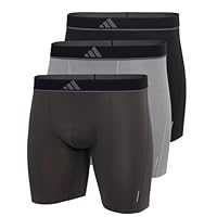 ADIDAS Men's Underwear 3 Pack Boxer Briefs Ultra Breathable Stretch Active Micro Flex Moisture Wicking Boxers for Men
