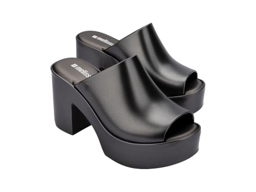 Image of Melissa Mule Heel Collection - Fashion Sandal for Women - Iridescent Comfortable Mule Style - High-Shine Upper with Bubblegum Scent - Chic and Sophisticated