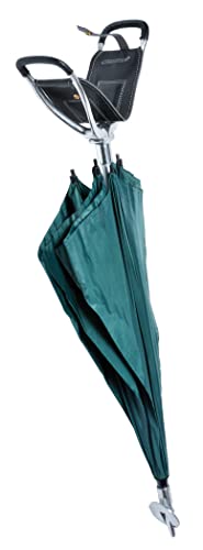 JANUEL - Canne-Siège Cuir avec Parapluie - Noir Cover