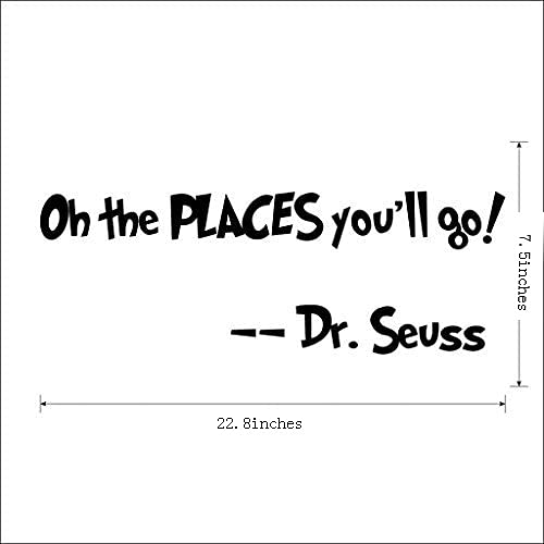 Hacaso "On The Places You'll Go" Bedroom Quote Decors Wall Saying Decals Quote For Home Wall Stickers Nursery Room Decor #TOP5