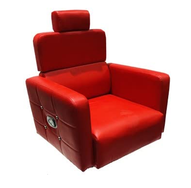 GOYALSON Beauty Parlor Chair Makeup Salon Cutting Chair, Leather Cushioned SEAT Back RED Color(Does not Include Part 2, Purchase Part 2 Separately) (Upper Part 1)