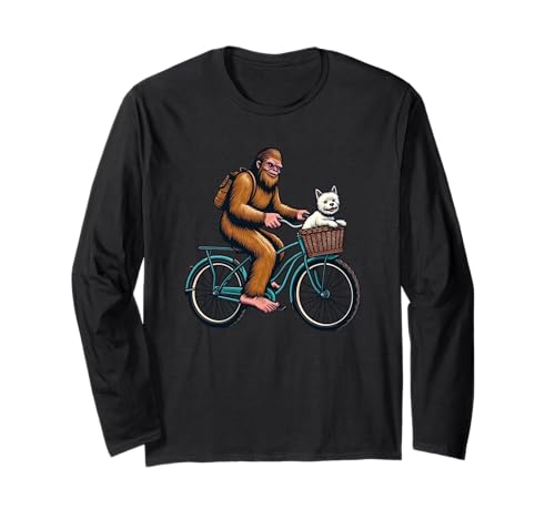 West Highland ホワイトテリア ビッグフット サスカッチ 自転車 長袖Tシャツ