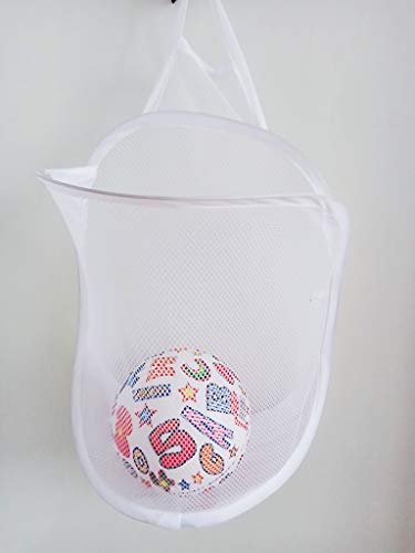 Heng happy Small Mesh Hanging Laundry Hamper Basket, Mesh Hamper, Wall Dirty Clothes basket