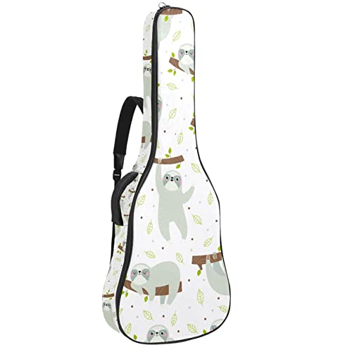 Housse imperméable pour guitare acoustique avec double bandoulière et poche Motif paresseux mignon suspendu sur l’arbre… - Les Beatles, Paul McCartney, John Lennon, RIngo Starr, George Harrison Housse imperméable pour guitare acoustique avec double bandoulière et poche Motif paresseux mignon suspendu sur l'arbre…