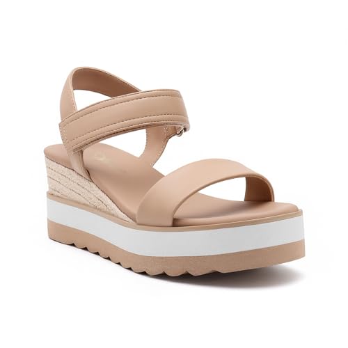 Image of Athlefit Women's Platform Ankle Strap Sandals