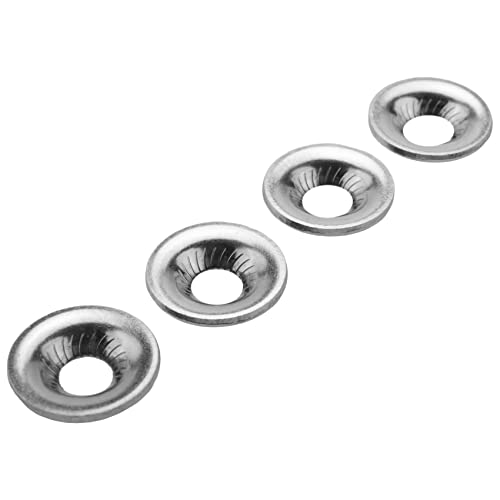 Tyuooker Snowboard Binding Screw Set: 8 Pieces (4 Screws, 4 Washers) - Silver&Blue Stainless Steel - Image 2