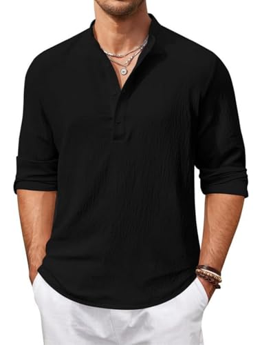 Image of Men's Cotton Blend Straight Kurta Shirt Combo with Mandarin Collar - Slim Fit Casual Short Kurti Set Featuring Textured Slub Fabric and Roll-Up Full Sleeves