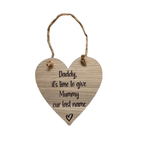 Daddy it's time to give Mummy our last name sign, Flower girl sign, Page Boy Sign