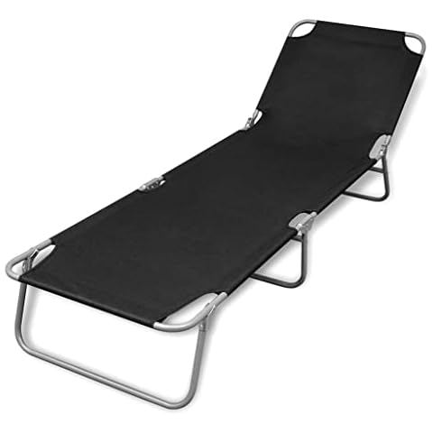 vidaXL Adjustable Folding Sunlounger for Outdoors Cover