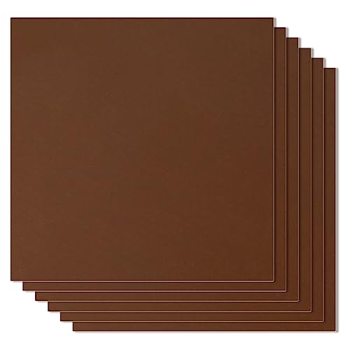 Lot de 6 panneaux MDF de 3 mm - 30,5 x 30,5 cm - Pour découpe CNC, gravure laser, projets de bricolage (marron)