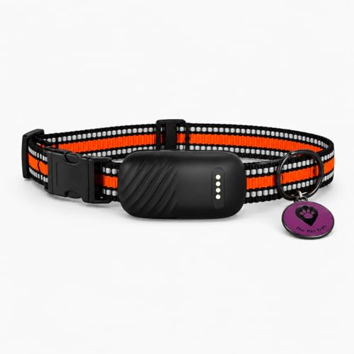 The Pet GPS Coleira Rastreadora GPS para Cães e Gatos, À Prova D'água, Fita Reflexiva, Monitoramento em Tempo Real, Alarme Sonoro e Cerca Virtual (Gato)