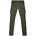 JEsilunmaMY Men's Multi-Pocket Jean Pants Mid Waist Stretch Skinny Cotton Jeans Distressed Washed Casual Denim Trousers (Green,X-Large)