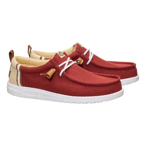 Image of HEYDUDE Men's Wally Craft Linen Slip-On Loafers | Lightweight Comfortable Shoes | Travel Ready Casual Walking Sneakers