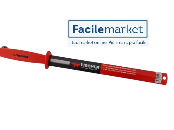 Affilatoio Acciaino Ovale cm 30 Manico Rosso Grana Standart