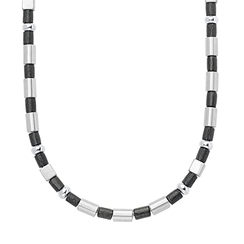 s.Oliver collar de acero inoxidable de madera collar de los hombres,...