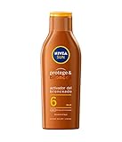 Contenido del envío – NIVEA SUN Protege & Broncea Leche Solar Activadora del Bronceado FP6, resistente al agua, 1 x 200 ml, botella.