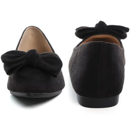 Image of TN TANGNEST Women Fashion Bowknot Flats Comfort Pointed Toe Dress Shoes